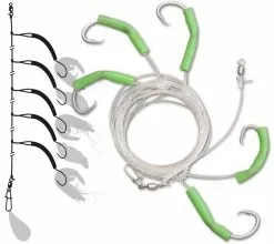 Zebco Rotbarsch Rig Selbstleuchtend 5x 7/0 - 1,00mm - 50kg