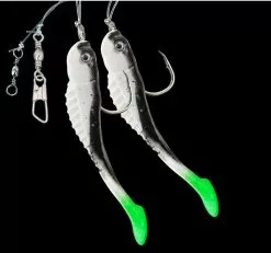 DEGA - 2er Gummifisch-Vorfach Mit Reflexfolie -Pilker Verkäufe 7726004 01 1280x1280