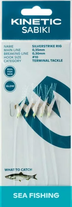 Kinetic Sabiki SilverStrike Fishskin Vorfach