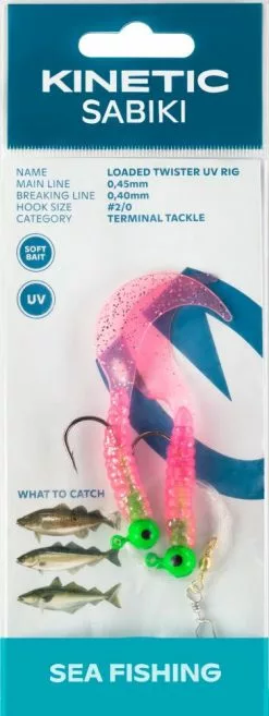 Kinetic Sabiki Loaded Twister UV 2/0 - Vorfach