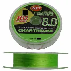 WFT KG 8.0 Superbraid 0,14 Mm 19 Kg 150 Meter Chartreuse