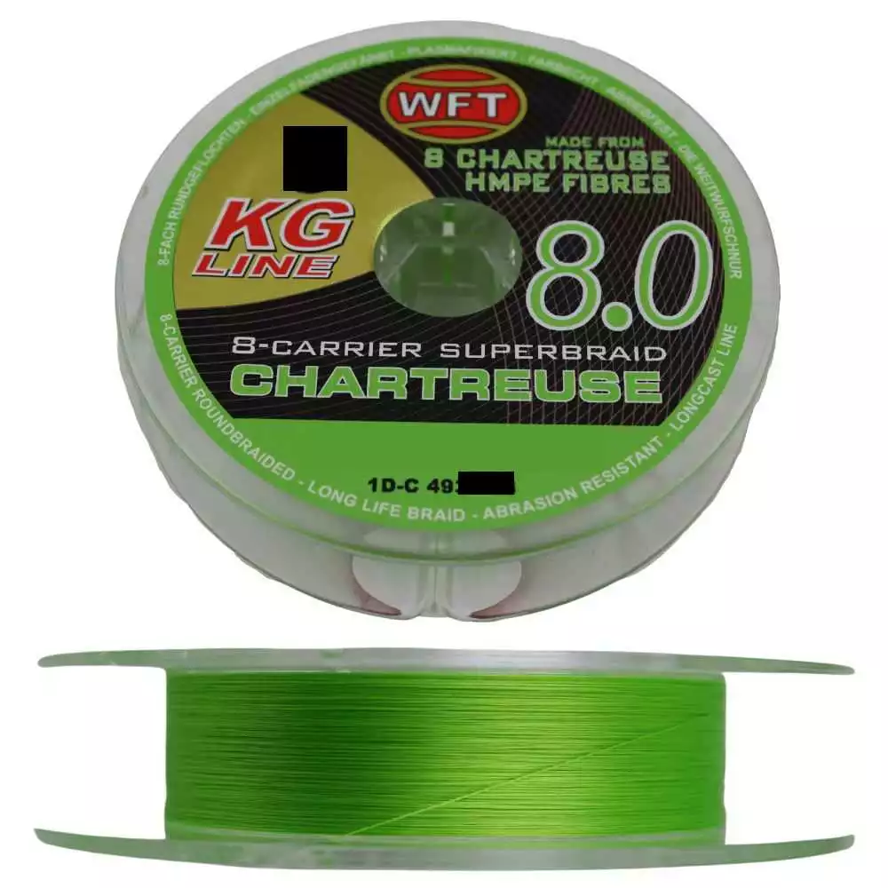WFT KG 8.0 Superbraid 0,14 Mm 19 Kg 150 Meter Chartreuse 3 WFT KG 8.0 Superbraid 0,14 Mm 19 Kg 150 Meter Chartreuse