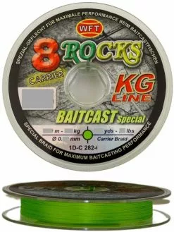 WFT 8-Rocks Baitcast Special 0,10 Mm 9,5 Kg 150 Meter Chartreuse